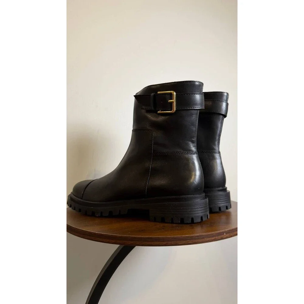 Arezzo Black Leather Booties 8B New in Box MSRP $159 - Picture 7 of 14